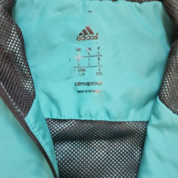 Adidas April 2016 120th BAA BOSTON MARATHON Zippered L Hooded Jacket Teal Run - Picture 4 of 10
